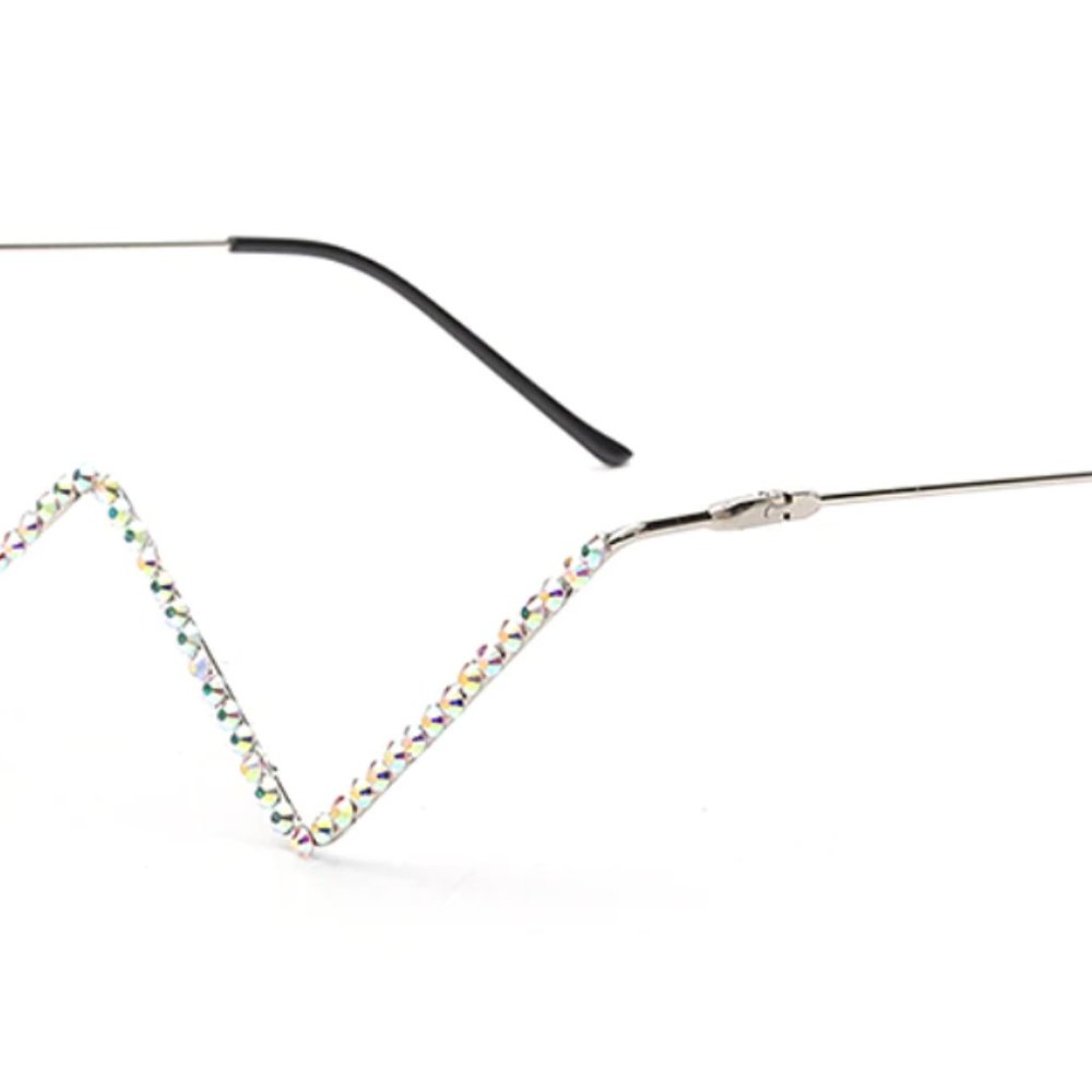 Lensless Pyramid Rhinestone Frames - Picture 2 of 5